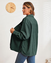 Alex Vando Womens Corduroy Shirts Long Sleeve Soft Boyfriend Button Down Shirts for Women